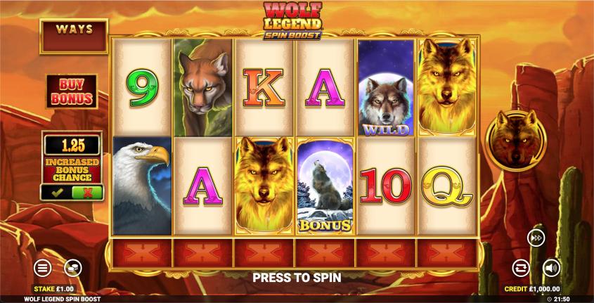 Wolf Legend Spin Boost Slot Game Review and Demo